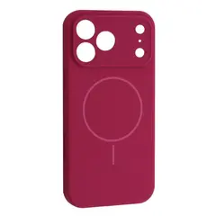ЧОХОЛ SILICONE CASE FULL CAMERA FINE RING MAGSAFE ДЛЯ IPHONE 17 PRO MANYUE ЧЕРВОНИЙ