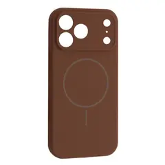 MR4_145247 Чохол silicone case full camera fine ring magsafe для iphone 17 pro max new brown 