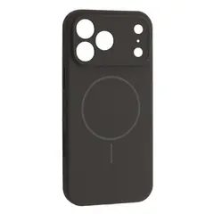 MR4_145241 Чохол silicone case full camera fine ring magsafe для iphone 17 pro max charcoal, сірий, чорний 