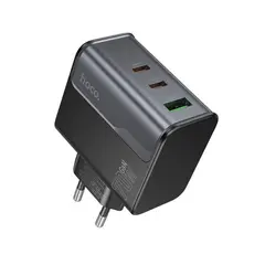 МЕРЕЖЕВИЙ ЗАРЯДНИЙ ПРИСТРІЙ HOCO CS75A STAR SPEED PD70W (2C1A) CHARGER (EU), ЧОРНИЙ