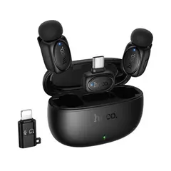 МІКРОФОН HOCO L19 GRACEFUL WIRELESS MICROPHONE (IP, TYPE-C), ЧОРНИЙ