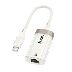 ПЕРЕХІДНИК HOCO UA41B CRYSTAL TYPE-C ETHERNET ADAPTER (100 MBPS) APRICOT