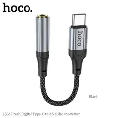 АДАПТЕР АУДІО HOCO LS36 FRESH DIGITAL TYPE-C TO 3.5 AUDIO CONVERTER 0.12M, ЧОРНИЙ