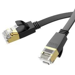КАБЕЛЬ ІНТЕРНЕТУ LAN HOCO US07 GENERAL PURE COPPER FLAT NETWORK CABLE 6GBIT, 10M, ЧОРНИЙ