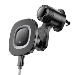 БЕЗДРОТОВИЙ АВТОМОБІЛЬНИЙ ЗАРЯДНИЙ ПРИСТРІЙ HOCO HW30 CROWN MAGNETIC WIRELESS CHARGING CAR HOLDER, ЧОРНИЙ