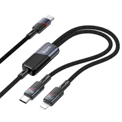 КАБЕЛЬ PD HOCO U139 C TO C+IP 100W FAST CHARGING DATA CABLE 1.2M, ЧОРНИЙ