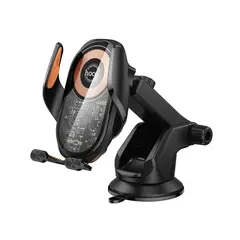 БЕЗДРОТОВИЙ АВТОМОБІЛЬНИЙ ЗАРЯДНИЙ ПРИСТРІЙ HOCO HW34 СИНІЙ WHALE 3-AXIS LINKAGE WIRELESS FAST CHARGING CAR HOLDER, ЧОРНИЙ