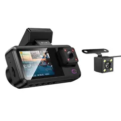 ВІДЕОРЕЄСТРАТОР HOCO DV15 2 DISPLAY DRIVING RECORDER (720P), ЧОРНИЙ
