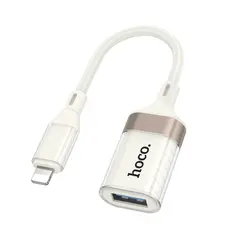 ПЕРЕХІДНИК HOCO UA39 CRYSTAL IP MALE TO USB FEMALE 2.0 ADAPTER APRICOT