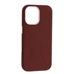 MR4_145856 Чохол flower liquid silicone case magsafe для iphone 16 deep cherry червоний 