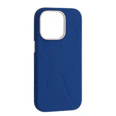 MR4_145849 Чохол flower liquid silicone case magsafe для iphone 15 pro max quiet синій 