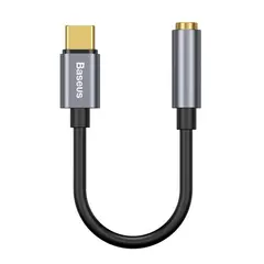 АДАПТЕР AUX BASEUS TYPE-C MALE TO 3.5MM FEMALE ADAPTER L54 DEEP, СІРИЙ CATL54-0G