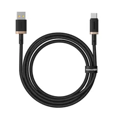 КАБЕЛЬ BASEUS DURA SERIES USB-A TO TYPE-C 60W 1M, ЧОРНИЙ-ЗОЛОТИСТИЙ P10377802U01-00