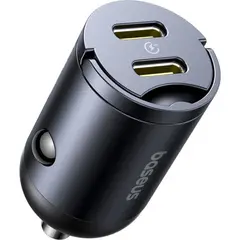 АВТОМОБІЛЬНИЙ ЗАРЯДНИЙ ПРИСТРІЙ BASEUS TINY STAR MINI CAR CHARGER 2C 30W, C00035001121-03, ЧОРНИЙ
