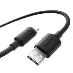 КАБЕЛЬ BASEUS FOAMED SILICONE USB-A TO LIGHTNING 2.4A 1M, ЧОРНИЙ E0426900