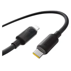 КАБЕЛЬ PD BASEUS FOAMED SILICONE TYPE-C TO LIGHTNING 20W 1M, ЧОРНИЙ E0426A00