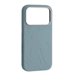 MR4_145898 Чохол flower liquid silicone case magsafe для iphone 17 pro max cloud синій 