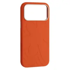 ЧОХОЛ FLOWER LIQUID SILICONE CASE MAGSAFE ДЛЯ IPHONE 17 PRO ПОМАРАНЧЕВИЙ