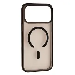 MR4_145943 Чохол crystal frame magsafe для iphone 17 pro max, чорний 