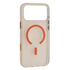 MR4_145944 Чохол crystal frame magsafe для iphone 17 pro max помаранчевий 