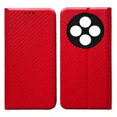 ЧЕХОЛ-КНИЖКА CARBONE ДЛЯ REDMI 14C, А4, POCO C75 ЧЕРВОНИЙ