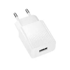 MR4_146190 Мережевий зарядний пристрій borofone bas71a source 1usb, 2.1a, білий BOROFONE