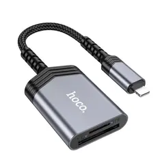 КАРТРИДЕР HOCO UA25 2IN1 CARD READER IP METAL, СІРИЙ