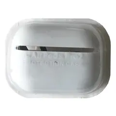ЧОХОЛ ДЛЯ AIRPODS PRO 2 SILICONE CASE, MICROFIBER, БІЛИЙ