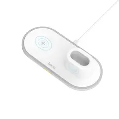 БЕЗДРОТОВИЙ ЗАРЯДНИЙ ПРИСТРІЙ HOCO CW21 WISDOM 3IN1 IPHONE, IWATCH, AIRPODS 2A, БІЛИЙ