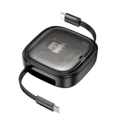 КАБЕЛЬ PD HOCO U140 RETRACTABLE ALL-IN-ONE SET 60W 0.95M, ЧОРНИЙ
