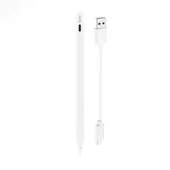 СТІЛУС HOCO GM112 INTELLIGENT ANTI-LOST ACTIVE CAPACITIVE PEN WITH DIGITAL DISPLAY PAD DEDICAT, БІЛИЙ