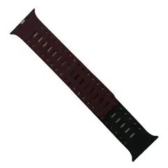 РЕМІНЕЦЬ MOUNTAIN ARMOR МАГНІТНИЙ СИЛІКОНОВИЙ ДЛЯ APPLE WATCH 42, 44, 45, 46, 49, ЧОРНИЙ-WINE ЧЕРВОНИЙ