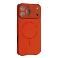 ЧОХОЛ NEW AG GLASS MAGSAFE CASE ДЛЯ IPHONE 16 PRO MAX ПОМАРАНЧЕВИЙ