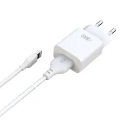 MR4_147284 Мережевий зарядний пристрій xo l99 2.4a home charger with lightning cable, білий XO