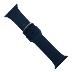 РЕМІНЕЦЬ ДЛЯ APPLE WATCH SILICONE METAL CLAPS 38, 40, 41MM MIDNIGHT СИНІЙ