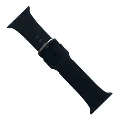 РЕМІНЕЦЬ ДЛЯ APPLE WATCH SILICONE METAL CLAPS 42, 44, 45, 46, 49MM, ЧОРНИЙ