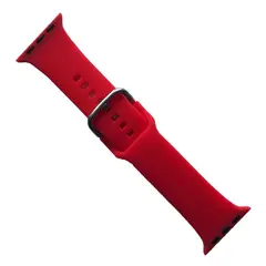РЕМІНЕЦЬ ДЛЯ APPLE WATCH SILICONE METAL CLAPS 42, 44, 45, 46, 49MM ЧЕРВОНИЙ