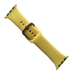 РЕМІНЕЦЬ ДЛЯ APPLE WATCH SILICONE METAL CLAPS 42, 44, 45, 46, 49MM ЖОВТИЙ