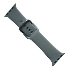 РЕМІНЕЦЬ ДЛЯ APPLE WATCH SILICONE METAL CLAPS 42, 44, 45, 46, 49MM LIGHT, СІРИЙ