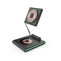 ЗАРЯДНА СТАНЦІЯ 3IN1 W023 TRANSFORMER MAGSAFE RGB LIGHT (IPHONE, IWATCH, AIRPODS) ORIGINAL, ЧОРНИЙ (ДЕФ. ПАК)