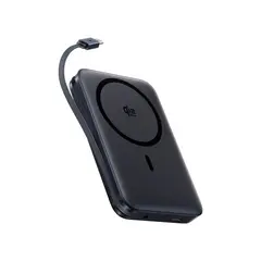 MR4_147241 Зовнішній акумулятор power bank baseus picogo am61 qi2.2 magnetic power bank with built-in cable 10 000mah 45w, чорний e0028v00 