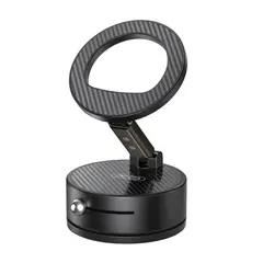 АВТОТРИМАЧ XO C188 METAL MAGSAFE VACUUM CHUCK MANUAL LATCH MAGNETIC HOLDER (ROTATABLE), ЧОРНИЙ
