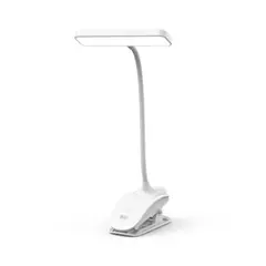 ЛАМПА XO OZ06В DESKTOP BEDSIDE TRICOLOUR CLIP DESK LAMP 800MAH, БІЛИЙ