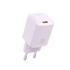 МЕРЕЖЕВИЙ ЗАРЯДНИЙ ПРИСТРІЙ XO L146 (EU) PD20W SINGLE TYPE-C CHARGER ФІОЛЕТОВИЙ