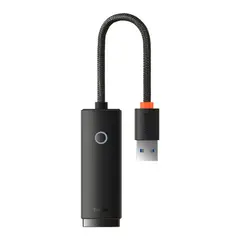 MR4_147464 Перехідник usb baseus lite series ethernet adapter usb-a to rj45 lan port (1000mbps), чорний wkqx000101 