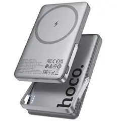 MR4_147517 Зовнішній акумулятор power bank hoco q36 sunlight pd20w power bank magnetic suction+holder 5000mah metal, сірий 