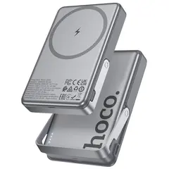 MR4_147518 Зовнішній акумулятор power bank hoco q36a sunlight pd20w power bank magnetic suction holder 10 000mah metal, сірий 