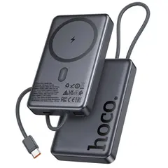 MR4_147572 Зовнішній акумулятор power bank hoco q44 origen dual pd20w magnetic power bank with cable dark 10 000mah metal, сірий 