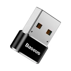 ПЕРЕХІДНИК BASEUS USB MALE TO TYPE-C FEMALE ADAPTER CONVERTER, ЧОРНИЙ CAAOTG-01