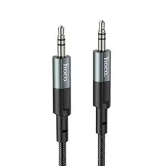 КАБЕЛЬ AUX AUDIO HOCO UPA23 AUX AUDIO CABLE 1M, METAL, СІРИЙ